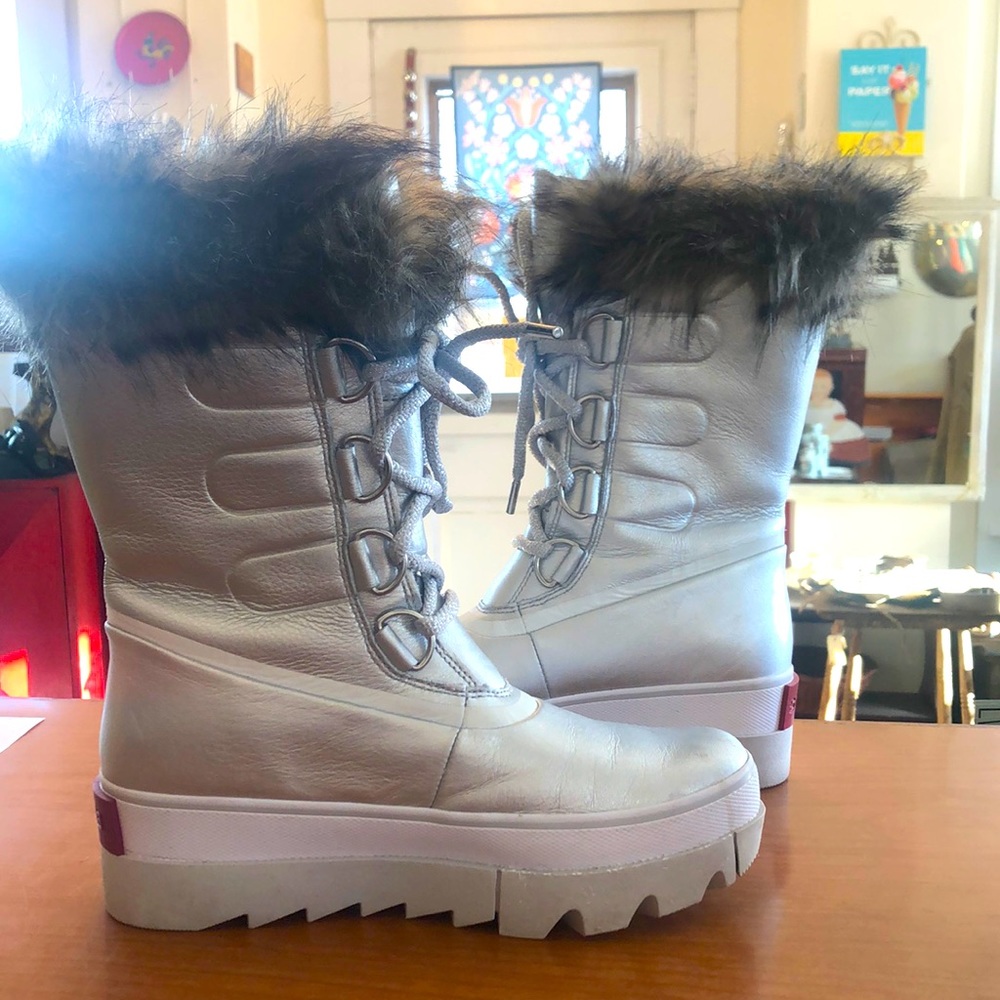 SOREL Joan of Arctic Next faux fur metallic snow boot